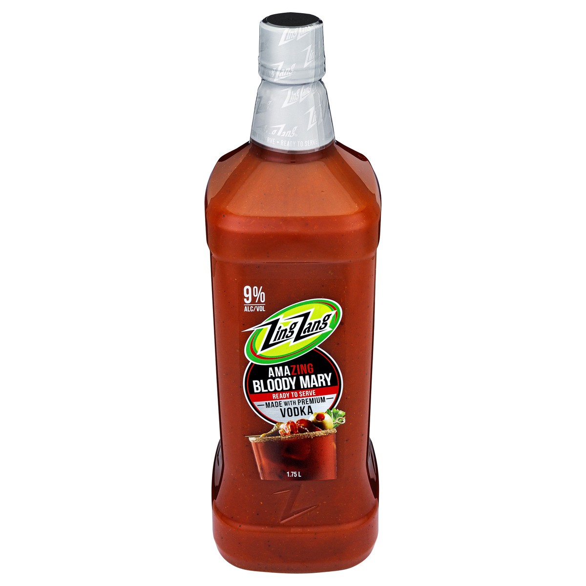 slide 1 of 9, Zing Zang Bloody Mary with Vodka Alcoholic Ready-to-Serve Cocktails 1.75L Bottle, 1.75 liter