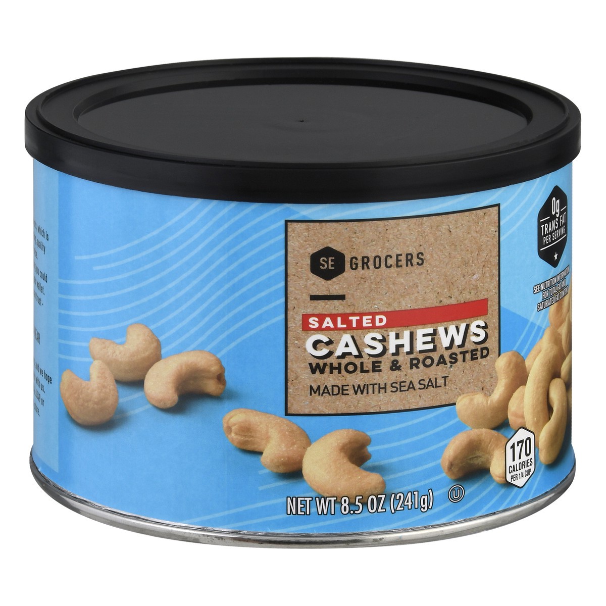 slide 2 of 10, SE Grocers Salted Cashews Whole & Roasted, 8.5 oz