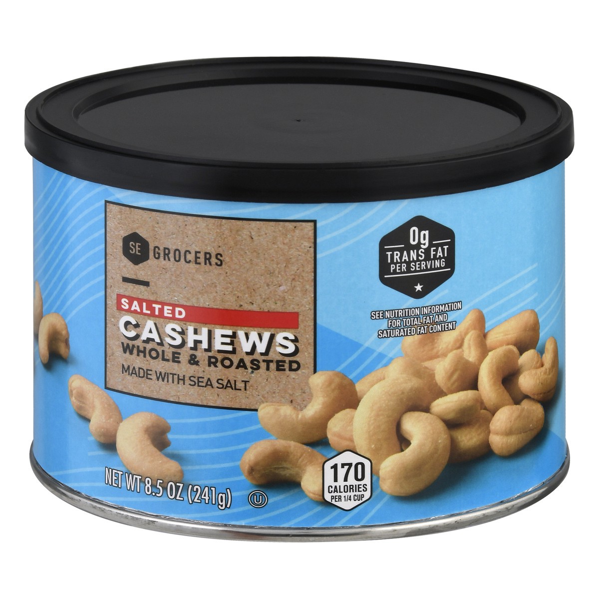 slide 7 of 10, SE Grocers Salted Cashews Whole & Roasted, 8.5 oz