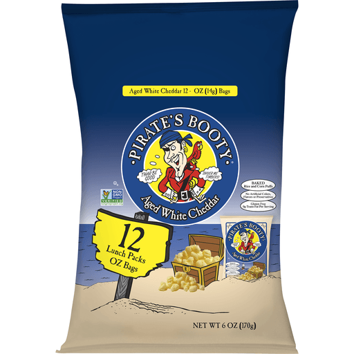 slide 1 of 1, Pirate's Booty Rice and Corn Puffs 12 ea, 12 ct