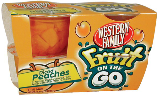 slide 1 of 1, Western Family Fruit Diced Peaches, 16 oz