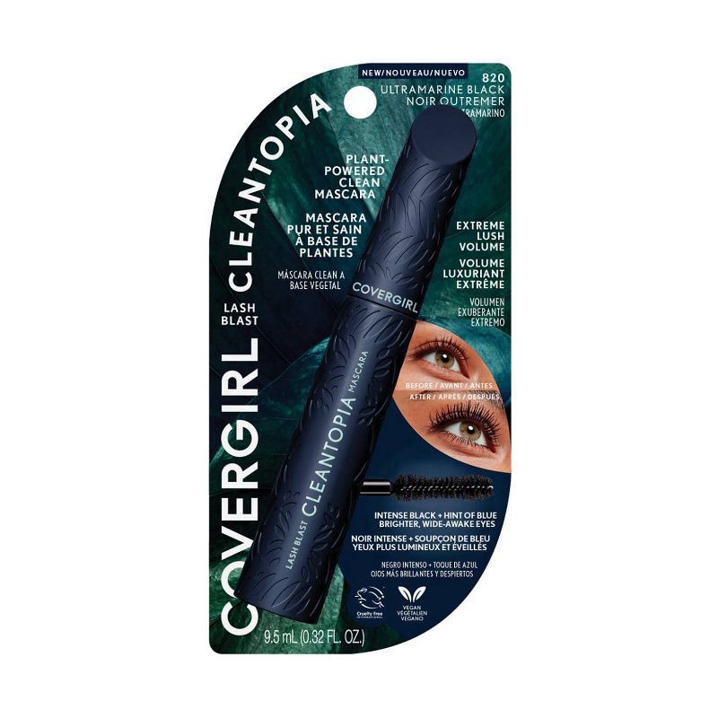 slide 1 of 10, COVERGIRL Lash Blast Cleantopia Ultramarine Mascara - 0.32 fl oz, 0.33 oz