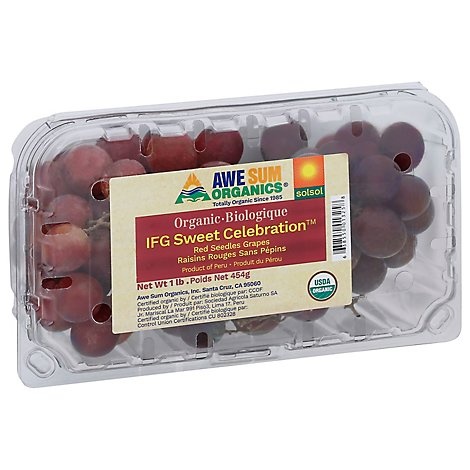 slide 1 of 1, Awe Sum Grapes Red Seedless - 1 LB, 1 ct