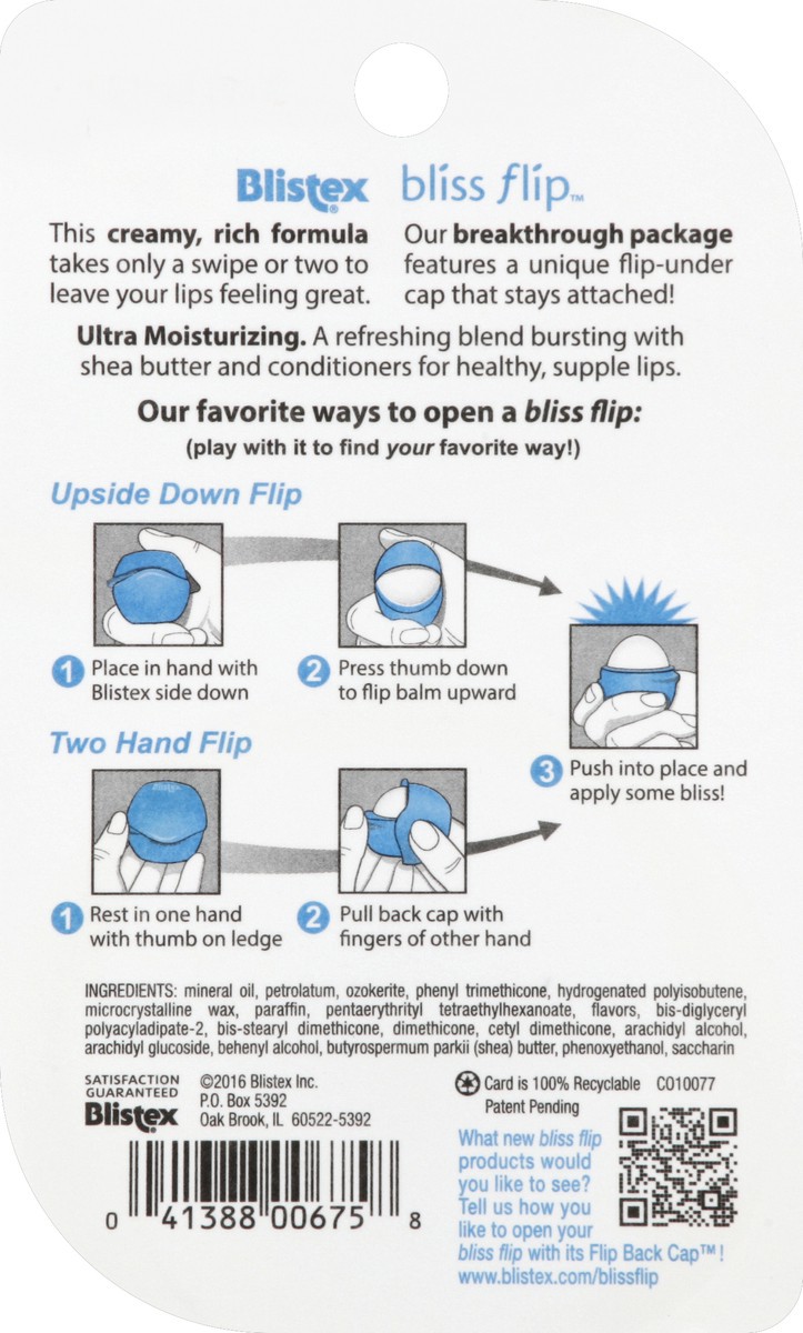 slide 6 of 6, Blistex Ultra Moisturizing Bliss Flip with Shea Butter, 0.2 oz