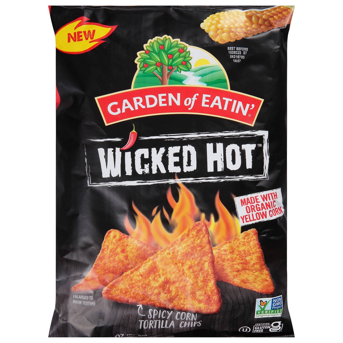 slide 1 of 7, Garden of Eatin' Spicy Wicked Hot Corn Tortilla Chips 10 oz, 10 oz