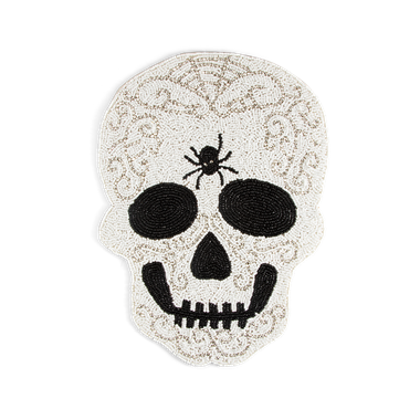 slide 1 of 1, Beaded Halloween Skull Placemat, 1 ct
