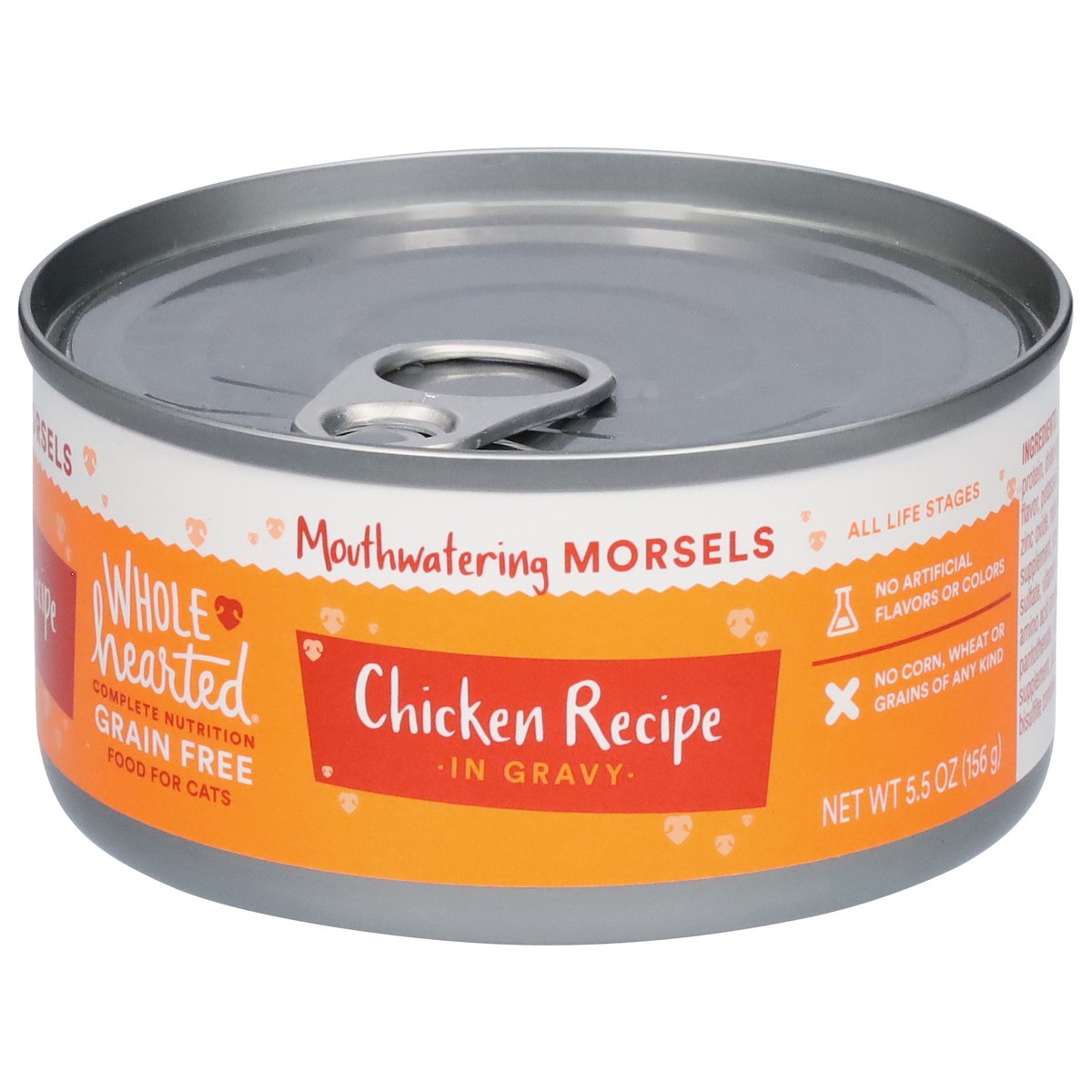 slide 5 of 14, Whole Hearted Grain Free Chicken Recipe in Gravy Food for Cats 5.5 oz, 5.5 oz