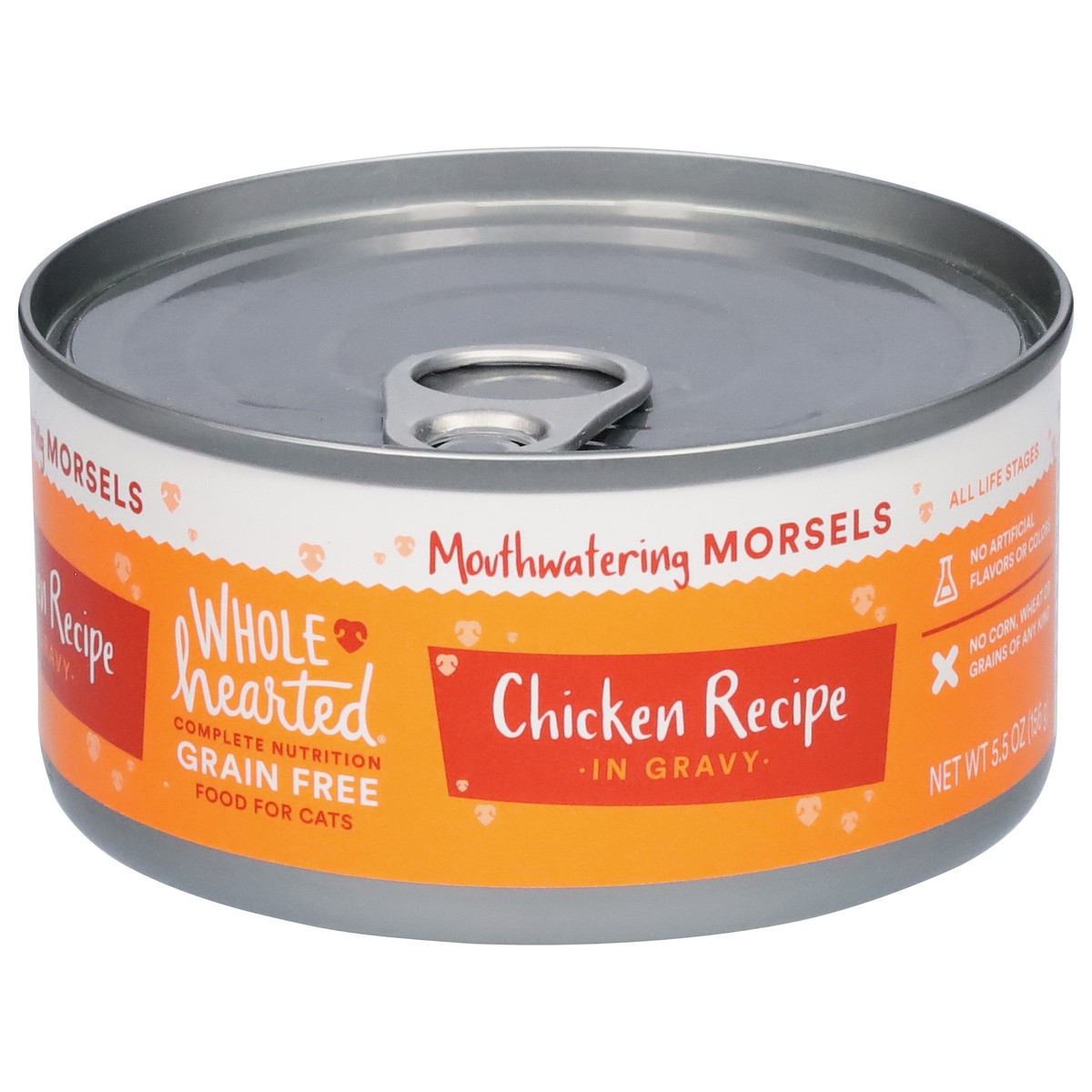 slide 10 of 14, Whole Hearted Grain Free Chicken Recipe in Gravy Food for Cats 5.5 oz, 5.5 oz