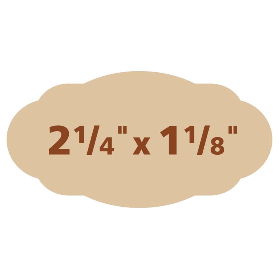 slide 9 of 10, Avery Print-To-The-Edge Oval Labels, 22855, Kraft Brown, 525 ct; 1 1/8 in x 2 1/4 in