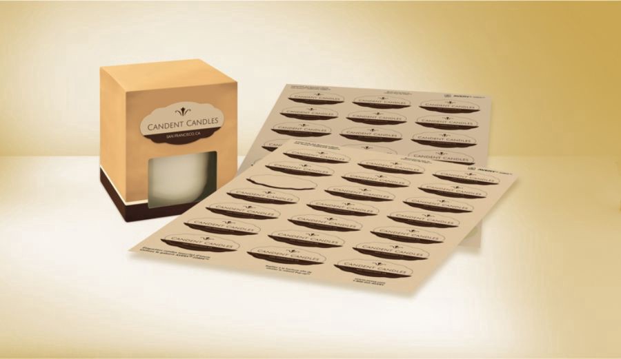 slide 2 of 10, Avery Print-To-The-Edge Oval Labels, 22855, Kraft Brown, 525 ct; 1 1/8 in x 2 1/4 in