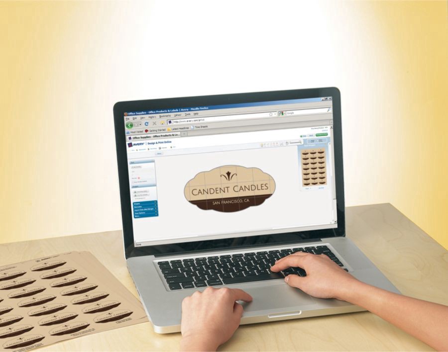 slide 5 of 10, Avery Print-To-The-Edge Oval Labels, 22855, Kraft Brown, 525 ct; 1 1/8 in x 2 1/4 in