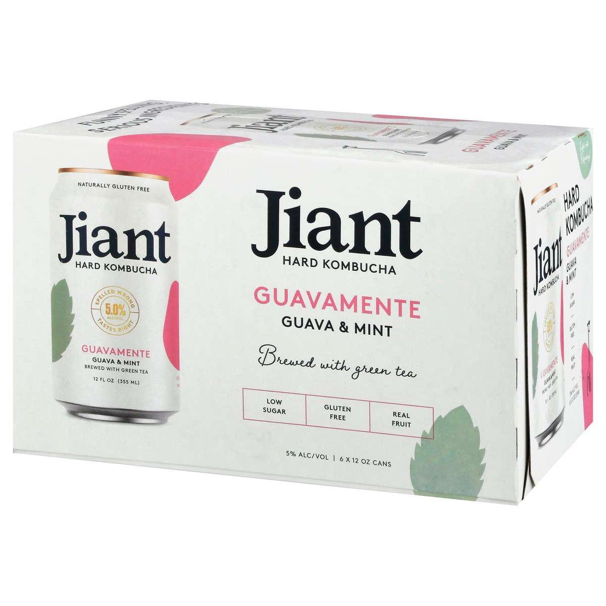 slide 5 of 14, Jiant Guava & Mint Hard Kombucha 6 - 12 oz ea, 6 ct
