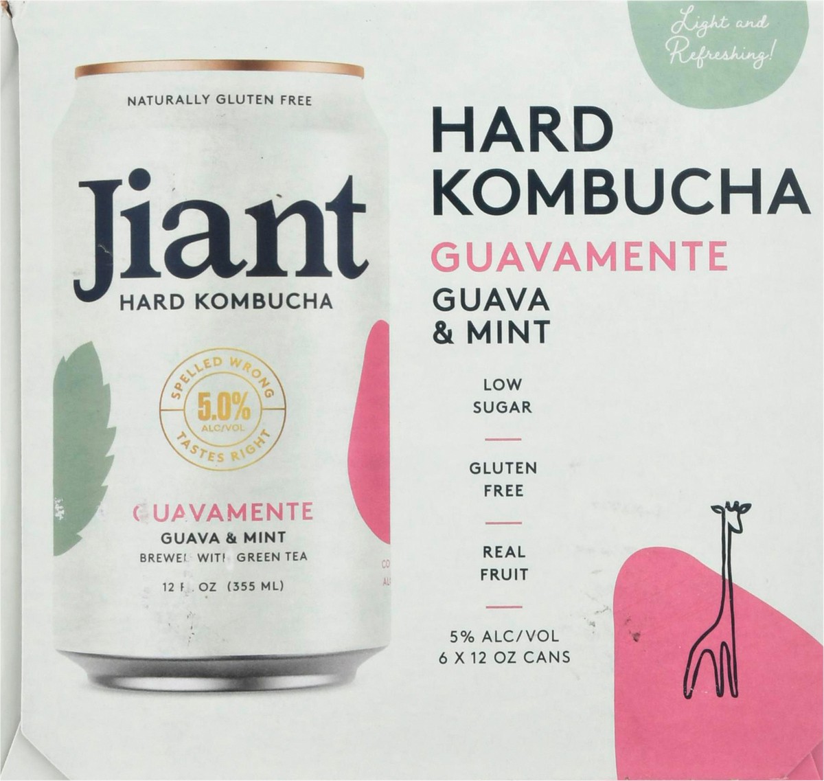 slide 3 of 14, Jiant Guava & Mint Hard Kombucha 6 - 12 oz ea, 6 ct