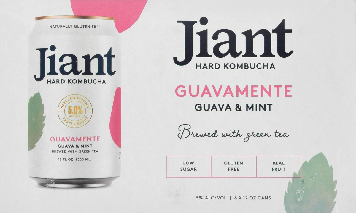 slide 8 of 14, Jiant Guava & Mint Hard Kombucha 6 - 12 oz ea, 6 ct