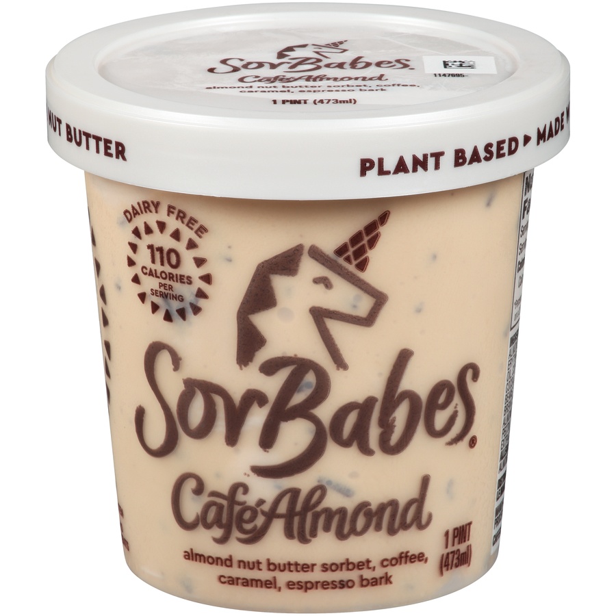 slide 1 of 6, Sorbabes Premium Coffee Almond Sorbet, 1 pint