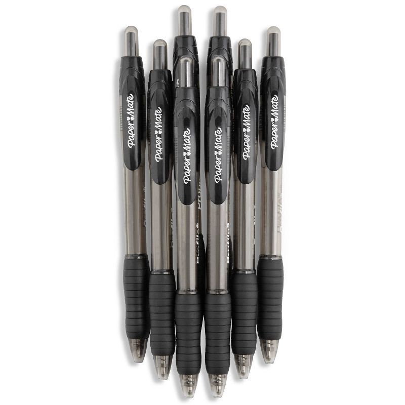 slide 4 of 7, Paper Mate Profile Retractable Ballpoint Pens, Bold , Black, 8 ct