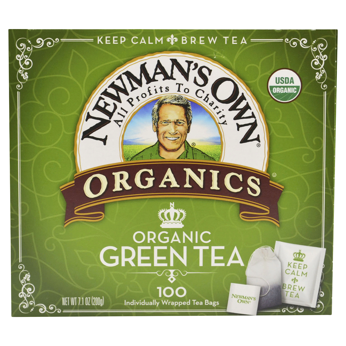 slide 1 of 9, Newman's Own Organic Green Tea - 100 ct, 100 ct