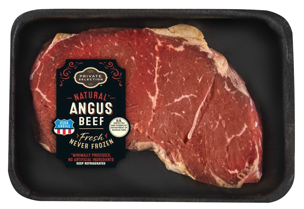 slide 1 of 2, Private Selection Angus Beef Boneless Top Sirloin Steak, per lb