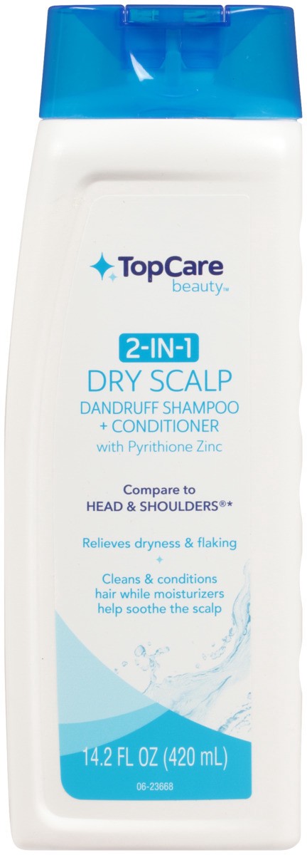 slide 5 of 8, TopCare Top Care Shampoo + Conditioner, 2 In 1, Dry Scalp, 14.2 oz