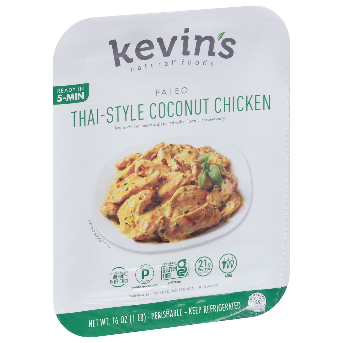 slide 4 of 9, Kevin's Natural Foods Mild Thai-Style Coconut Chicken 16 oz, 16 oz