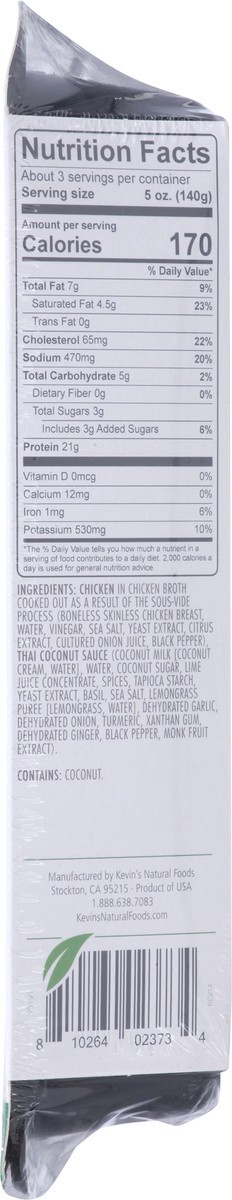 slide 3 of 9, Kevin's Natural Foods Mild Thai-Style Coconut Chicken 16 oz, 16 oz