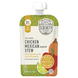 Serenity Kids Chicken Mexican Stew with Organic Vegetables Pouch, 3.5oz