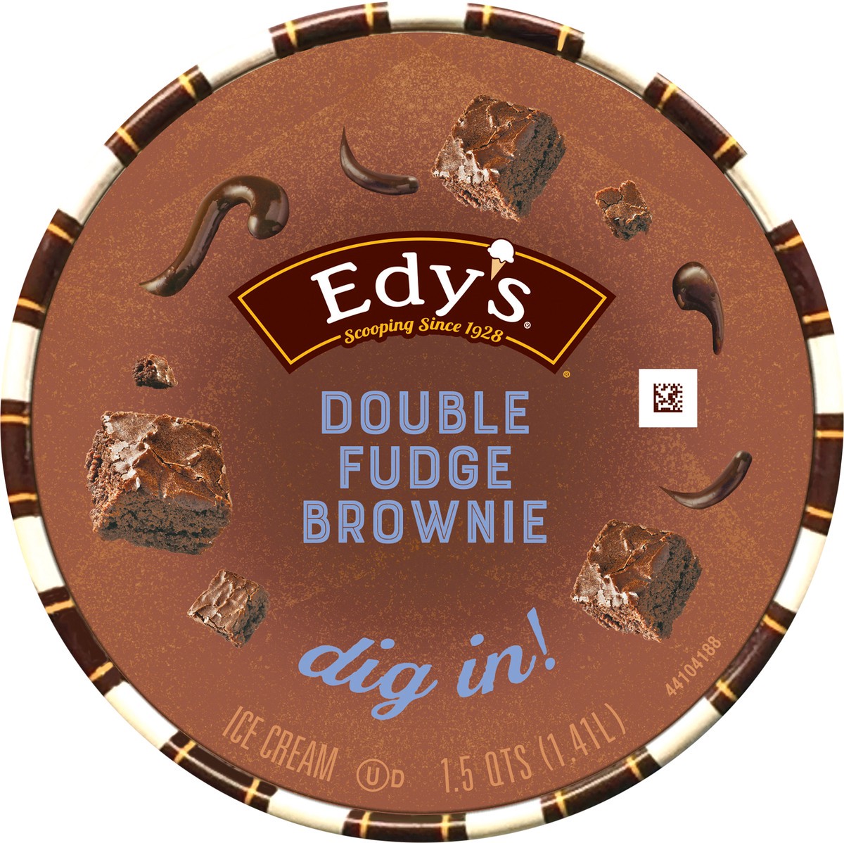 slide 9 of 12, EDY'S/DREYER'S Double Fudge Brownie Ice Cream 1.5 qt. Tub | Made with fresh milk & cream and no artificial colors or flavors, 1.5 qt