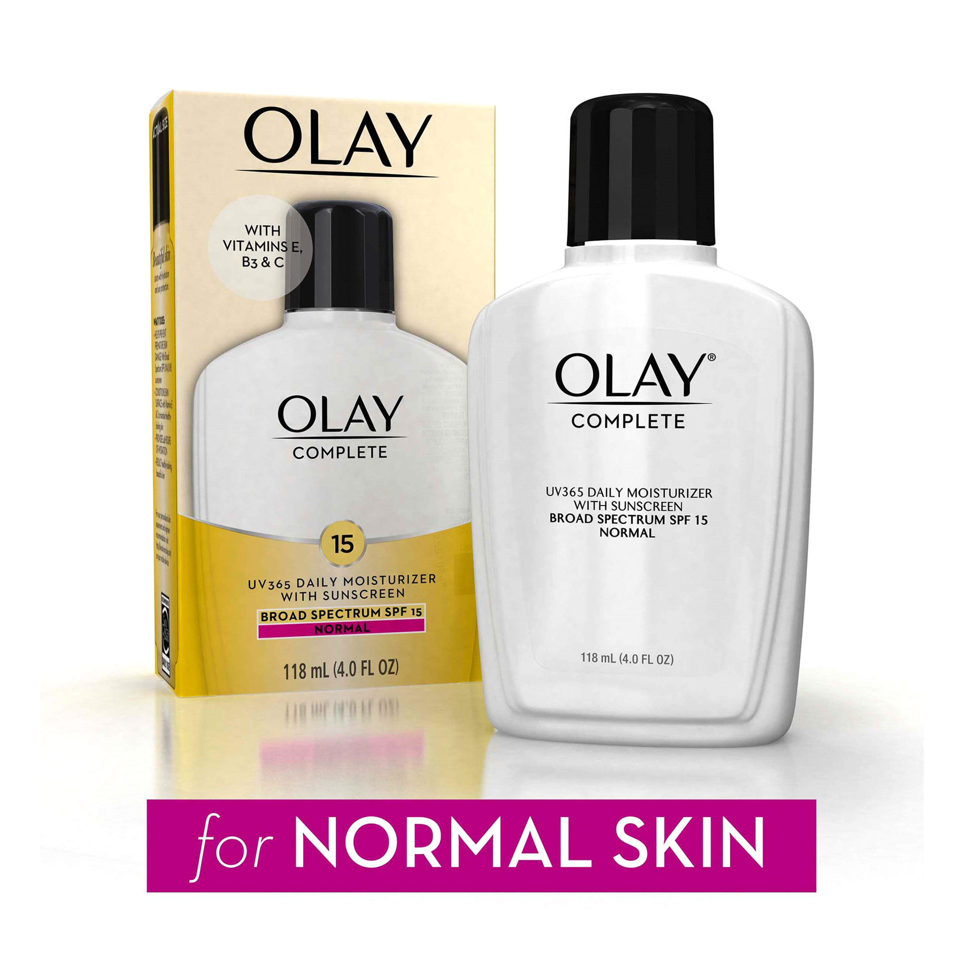 slide 4 of 29, Olay Complete Lotion Moisturizer with SPF 15 Normal, 4.0 fl oz, 4 fl oz