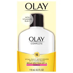 Olay Complete Lotion Moisturizer with SPF 15 Normal, 4.0 fl oz (118mL)