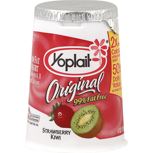 slide 2 of 3, Yoplait Original Strawberry Kiwi Yogurt, 6 oz