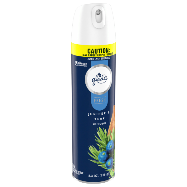 slide 21 of 29, Glade Air Freshener Spray, Juniper & Teak, Fresh Collection, 8.3 oz