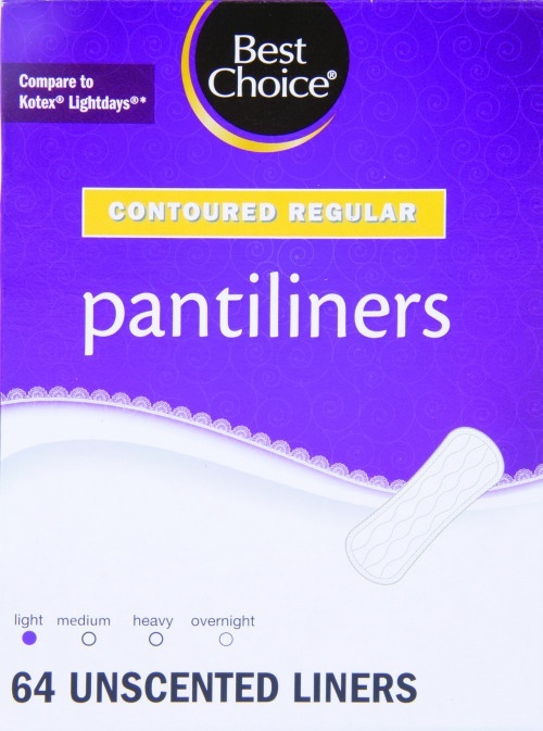 slide 1 of 1, Best Choice Contoured Regular Pantiliners Unscented, 64 ct