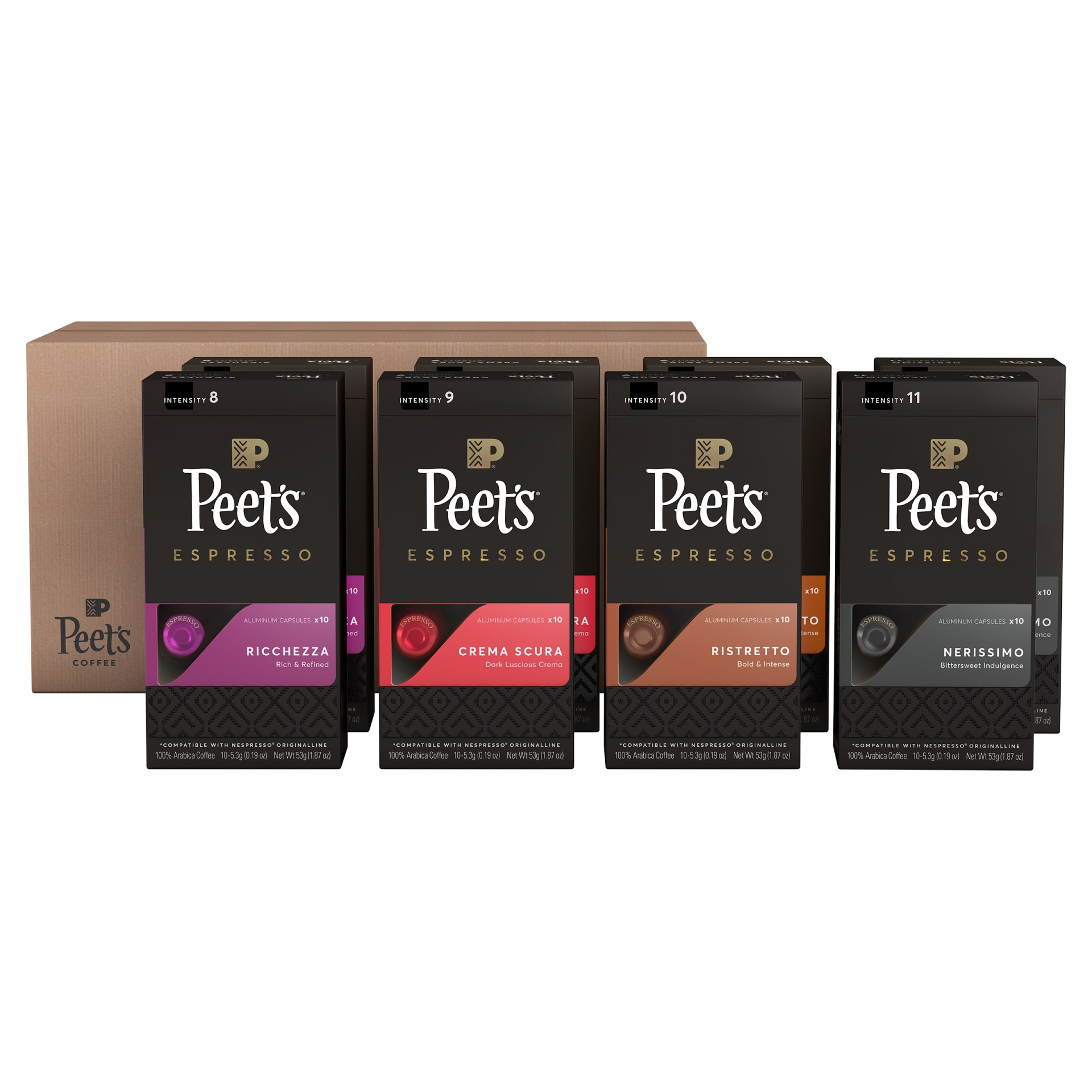 slide 1 of 2, Peet's Coffee Espresso Capsules Variety Pack, 