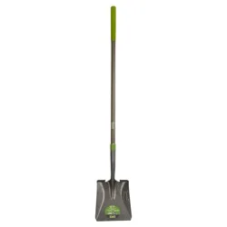 Ames Long Handle Square Point Shovel, Fiberglass Handle
