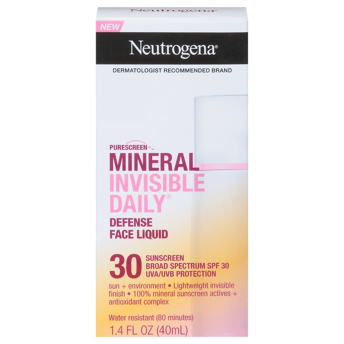 slide 12 of 14, Neutrogena Invisible Daily Defense Mineral Face Liquid, 1.4 fl. oz, 1.40 fl oz