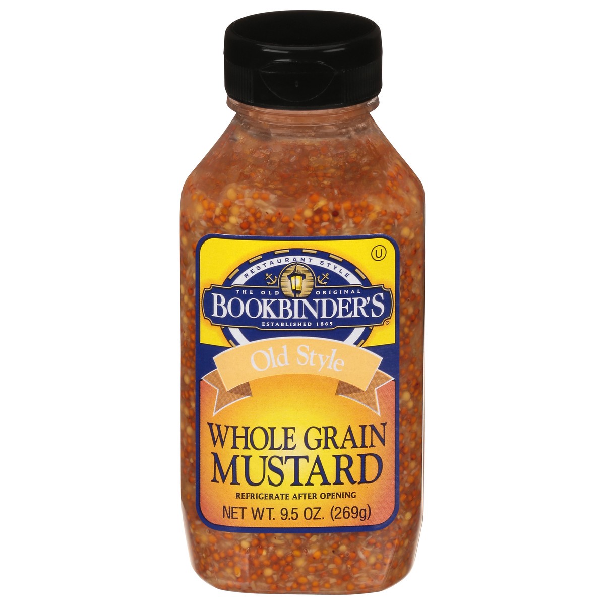 slide 1 of 9, Bookbinder's Old Style Whole Grain Mustard 9.5 oz, 9.5 oz