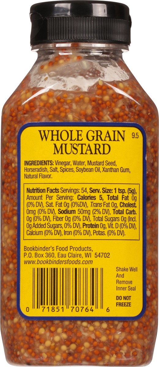 slide 5 of 9, Bookbinder's Old Style Whole Grain Mustard 9.5 oz, 9.5 oz