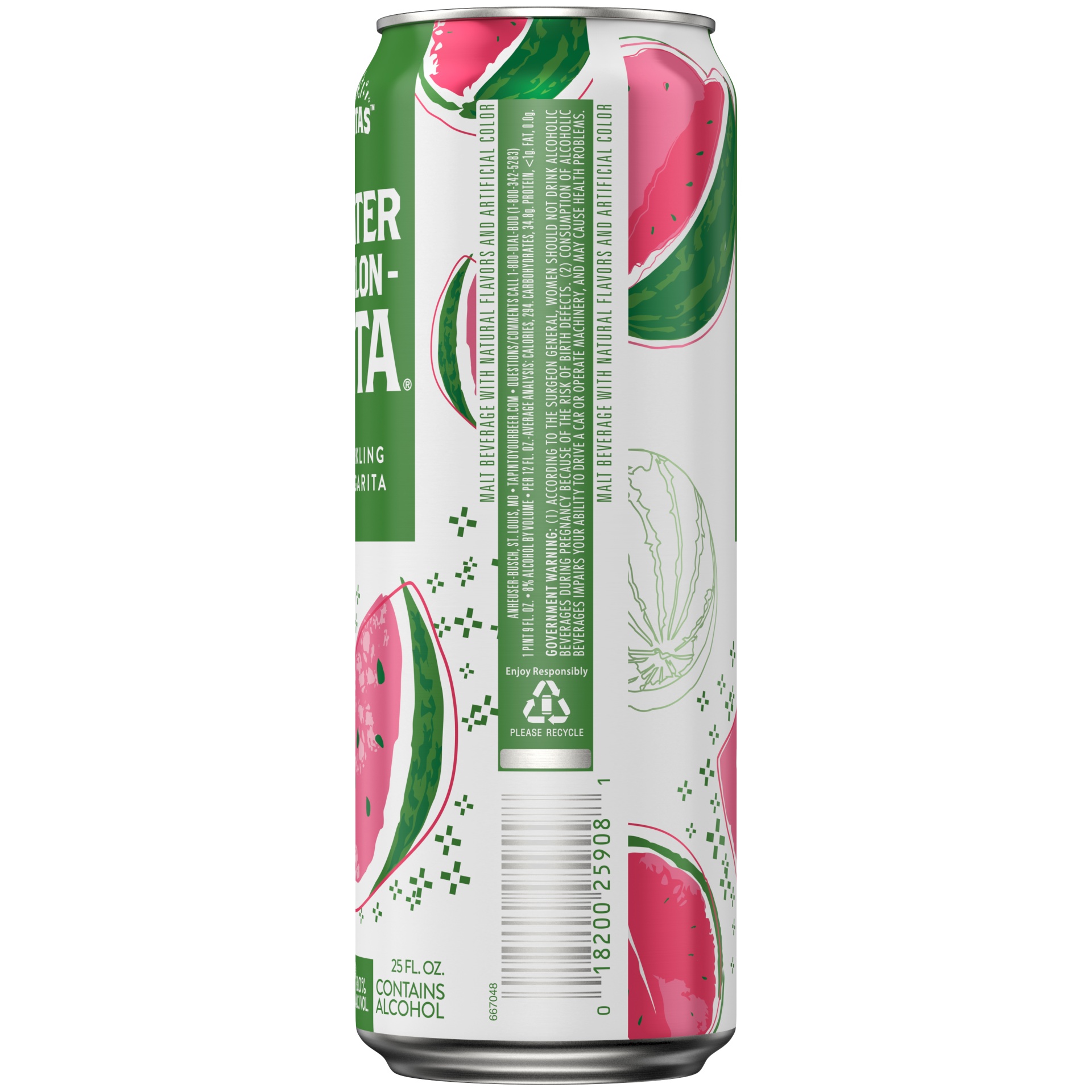 slide 2 of 2, Bud Light Rita Watermelon, Single Can, 25 fl oz