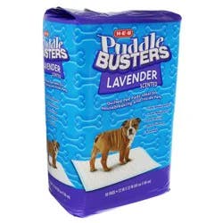H-E-B Puddle Busters Quilted Pee Pads - Lavender Scented