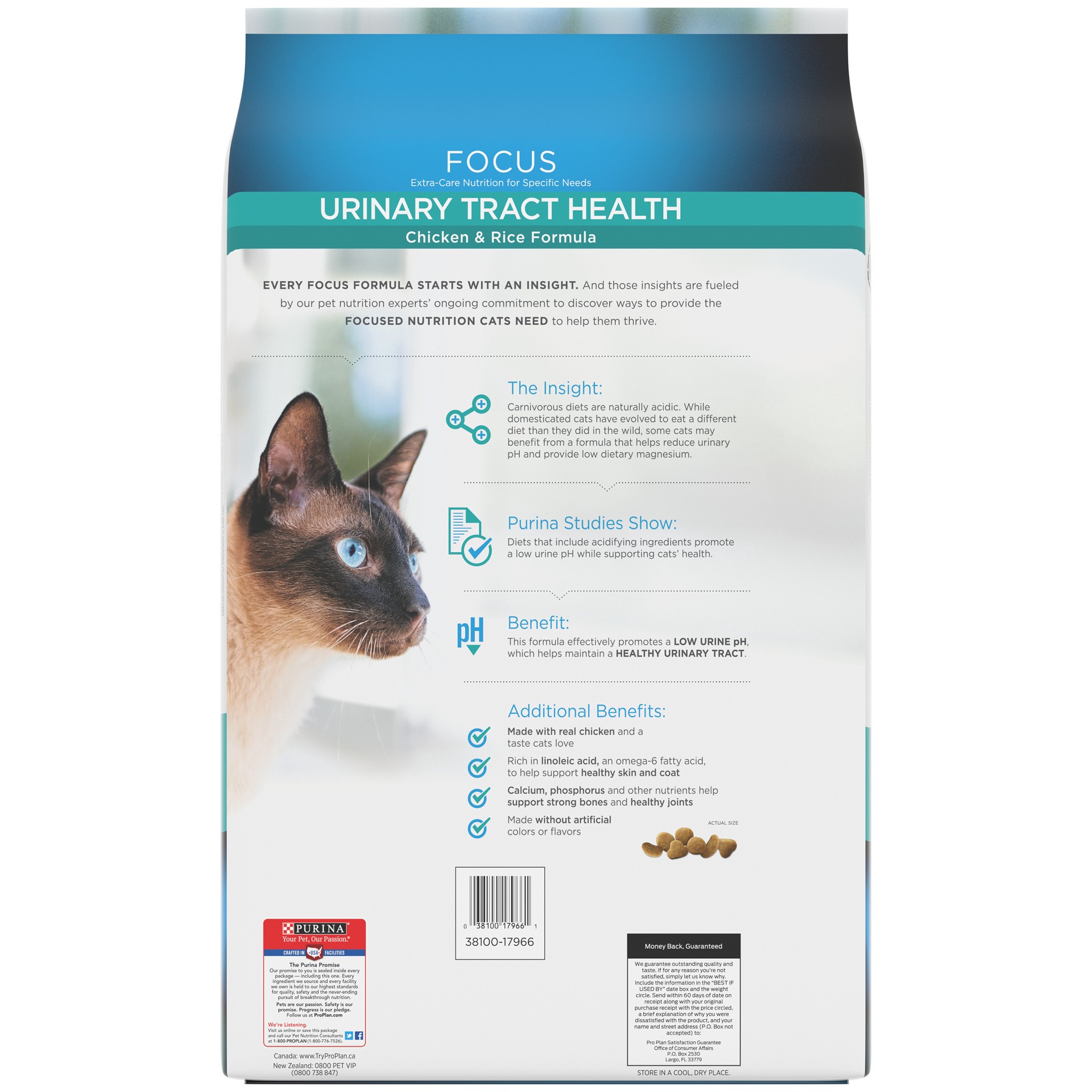 slide 8 of 8, Purina Pro Plan Urinary Tract Cat Food, Chicken and Rice Formula, 1 ct