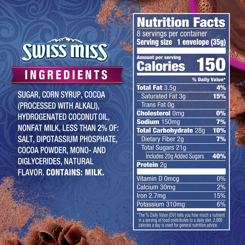 slide 49 of 64, Swiss Miss Dark Chocolate Hot Cocoa Mix - 8ct, 8 ct