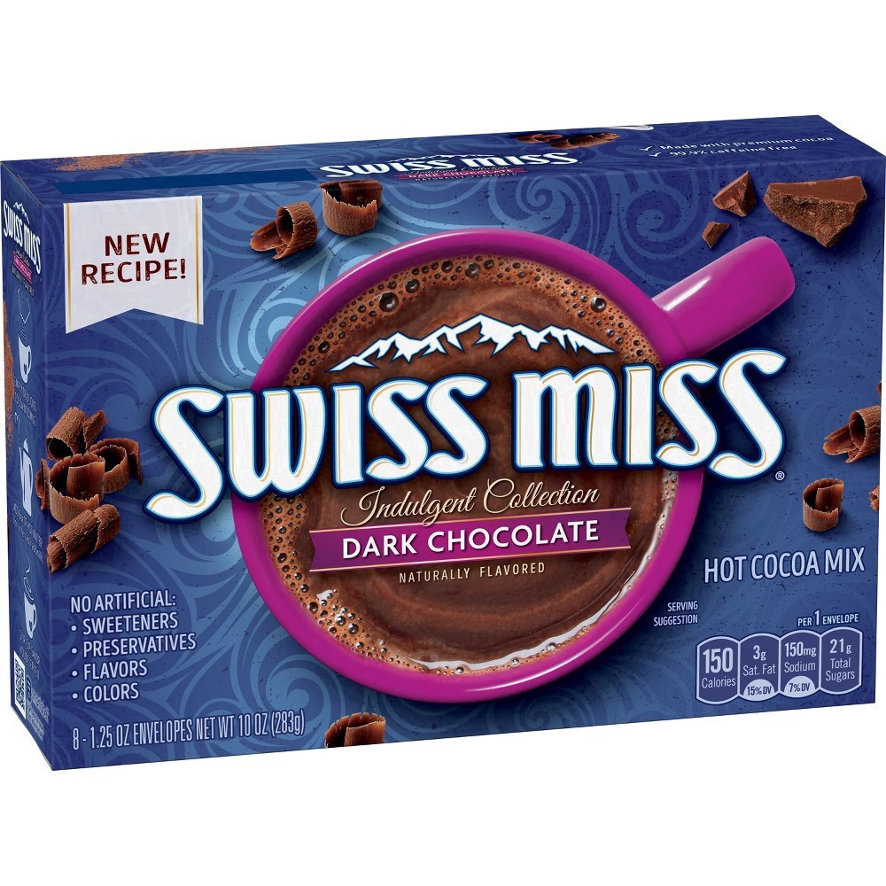 slide 2 of 64, Swiss Miss Dark Chocolate Hot Cocoa Mix - 8ct, 8 ct