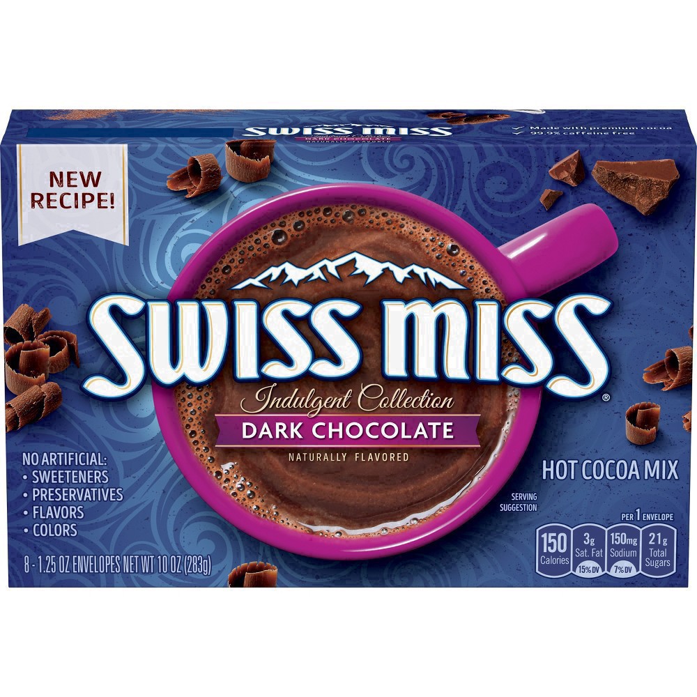 slide 13 of 64, Swiss Miss Dark Chocolate Hot Cocoa Mix - 8ct, 8 ct