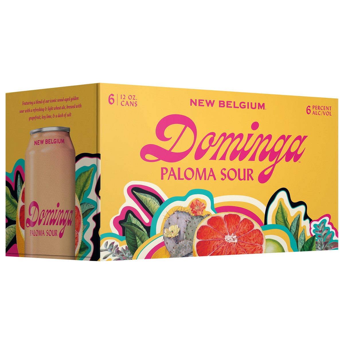 slide 5 of 8, New Belgium Dominga Paloma Sour Beer, 6 Pack, 12 fl oz Cans, 72 fl oz