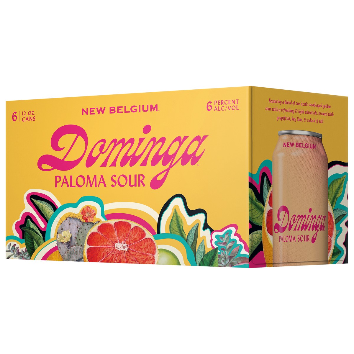 slide 2 of 8, New Belgium Dominga Paloma Sour Beer, 6 Pack, 12 fl oz Cans, 72 fl oz