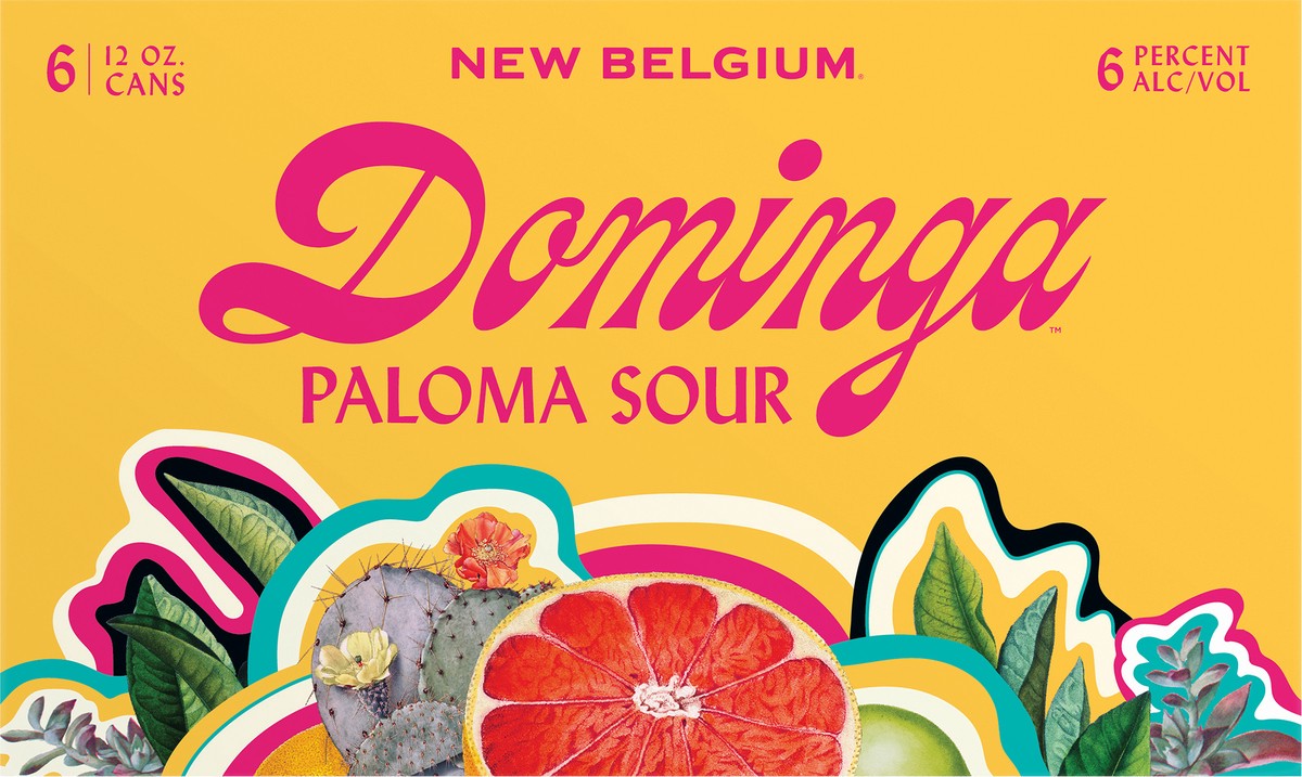 slide 7 of 8, New Belgium Dominga Paloma Sour Beer, 6 Pack, 12 fl oz Cans, 72 fl oz