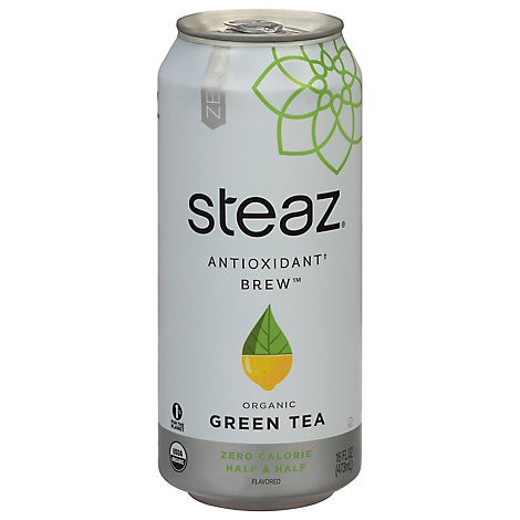 slide 1 of 1, Steaz Iced Green Tea Zero Calorie Half & Half Green Tea With Lemonade - 16 Fl. Oz., 16 fl oz