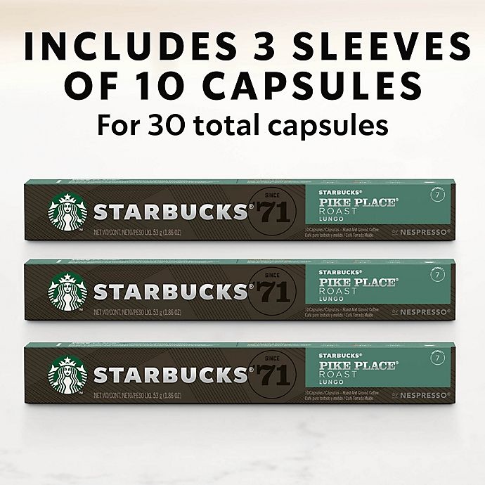 slide 6 of 7, Starbucks by Nespresso Pike Place Coffee Capsules, 30 ct