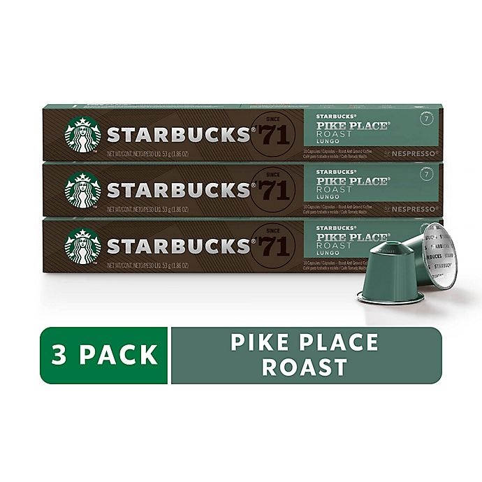 slide 1 of 7, Starbucks by Nespresso Pike Place Coffee Capsules, 30 ct