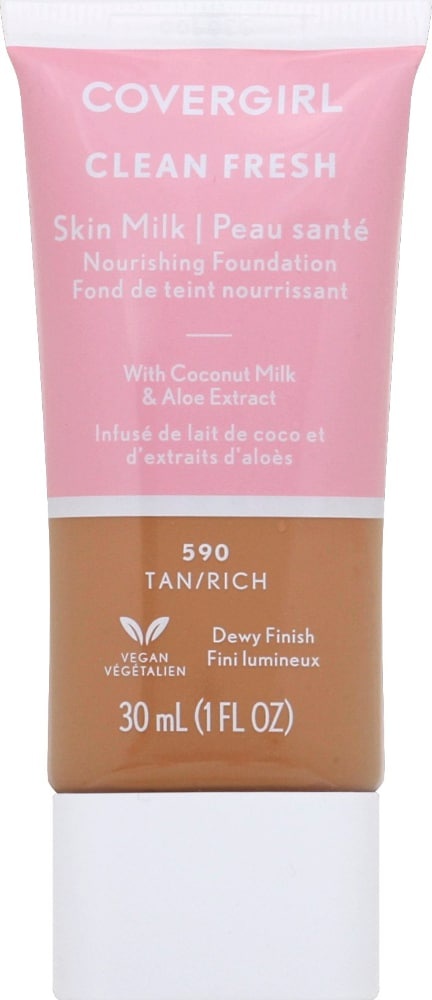 slide 1 of 1, CoverGirl Clean Fresh Skin Milk 590 Tan/Rich Nourishing Foundation, 1 ct